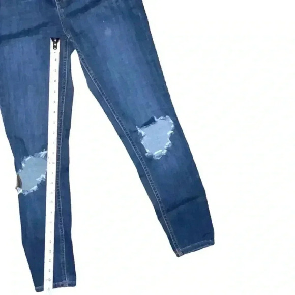 Free People High Rise Stretch Skinny Jeans Sz W 28R Dark Wash 61855-16515125 - Picture 4 of 5